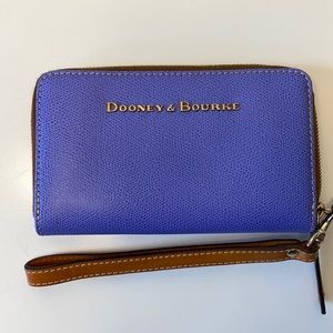 Purple Dooney & Bourke wristlet wallet with strap. Like new, never used